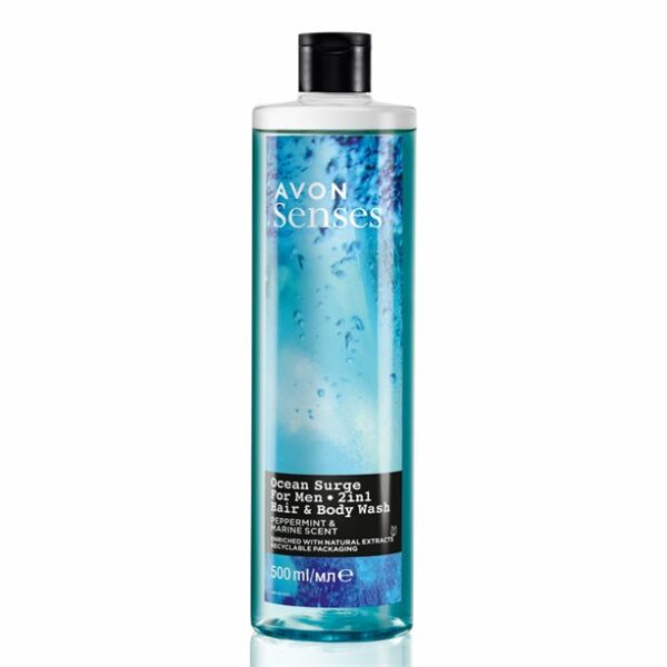 Avon Senses Ocean Surge Hair & Body Wash - 500ml