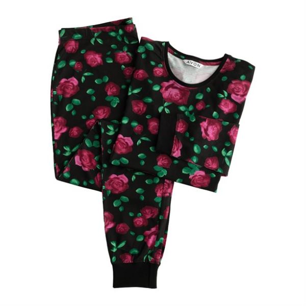 Avon Rose Long Sleeve Jogger Pj