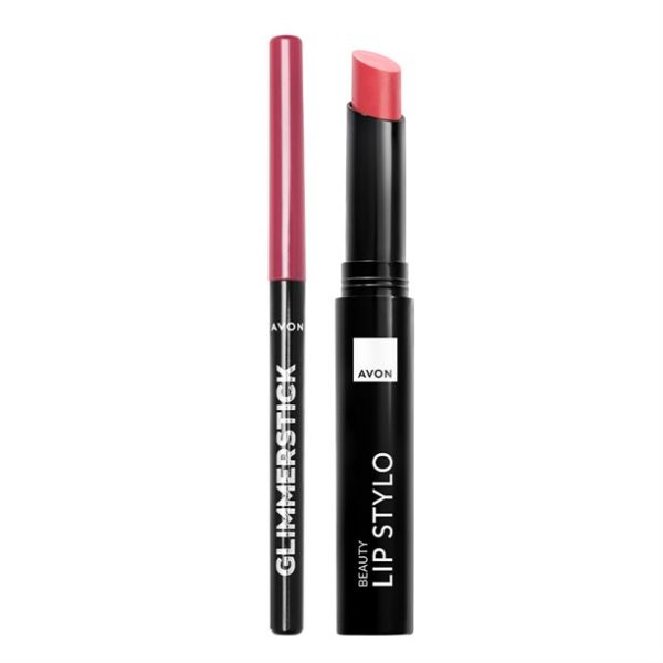 Avon Lip Stylo & Lip Liner Kit Rose Crème